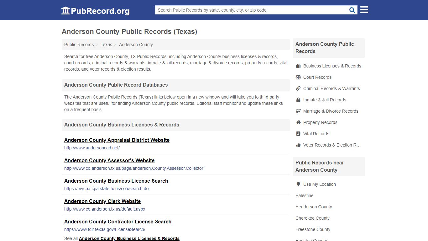 Free Anderson County Public Records (Texas Public Records)